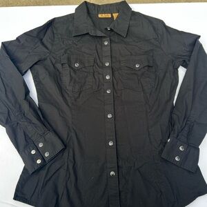 Wrangler Black Button Down Shirt